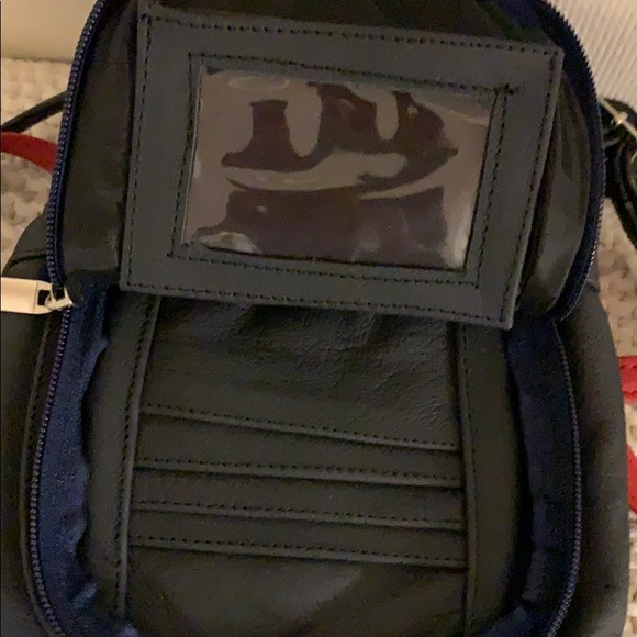 BUNDLE leather purses black/red/navy with pockets. - Picture 5 of 7